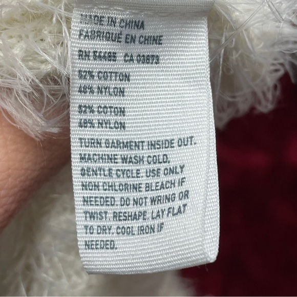 American Eagle Light Ivory Cream Soft Fuzzy Cardigan Long Sweater Pockets - Picture 3 of 12